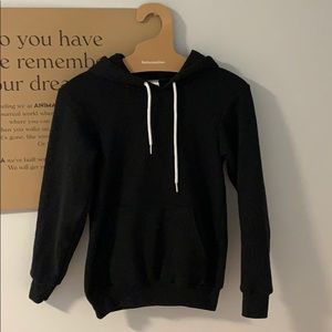 American Apparel Unisex Fleece Black Hoodie XXS